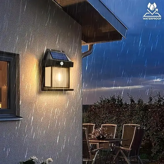 Solar Wall Lights Lamp Outdoor Wireless Dusk To Dawn Porch Lights Fixture