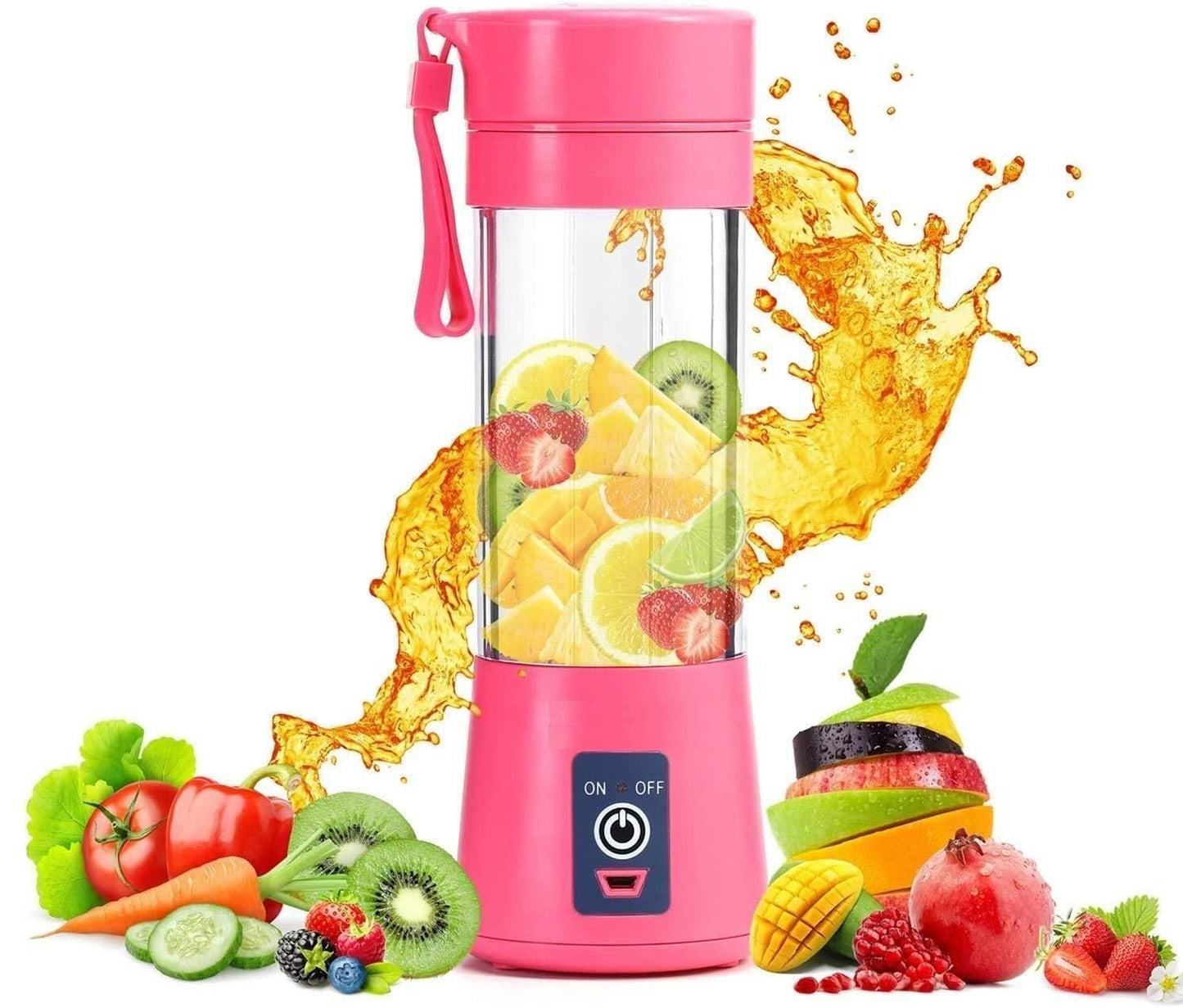Portable USB Rechargeable 6-Blade Juicer – Smoothie & Shake Maker