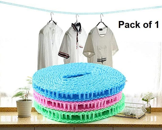 Cloth Drying Nylon Rope with Hooks – Indoor & Outdoor Laundry Line