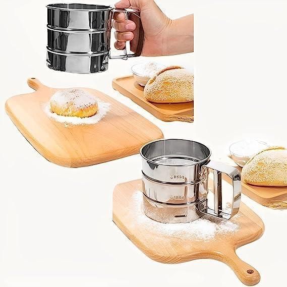 🥣 Large Capacity Stainless Steel Atta Chhani – Fine Atta for Soft Roti
