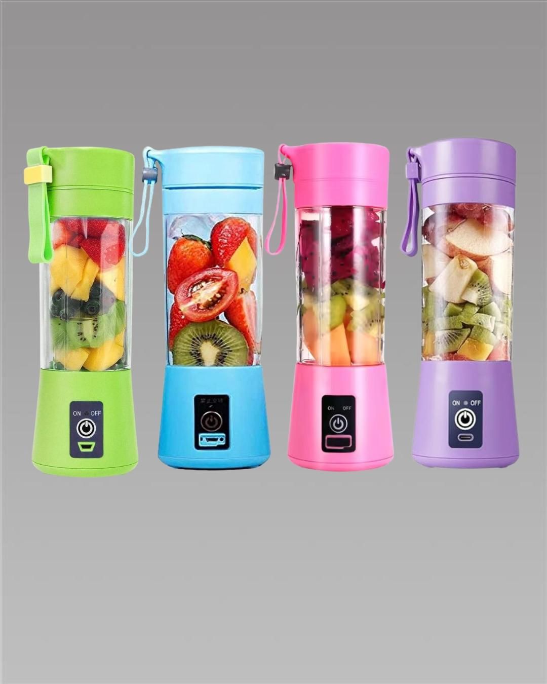 Portable USB Rechargeable 6-Blade Juicer – Smoothie & Shake Maker