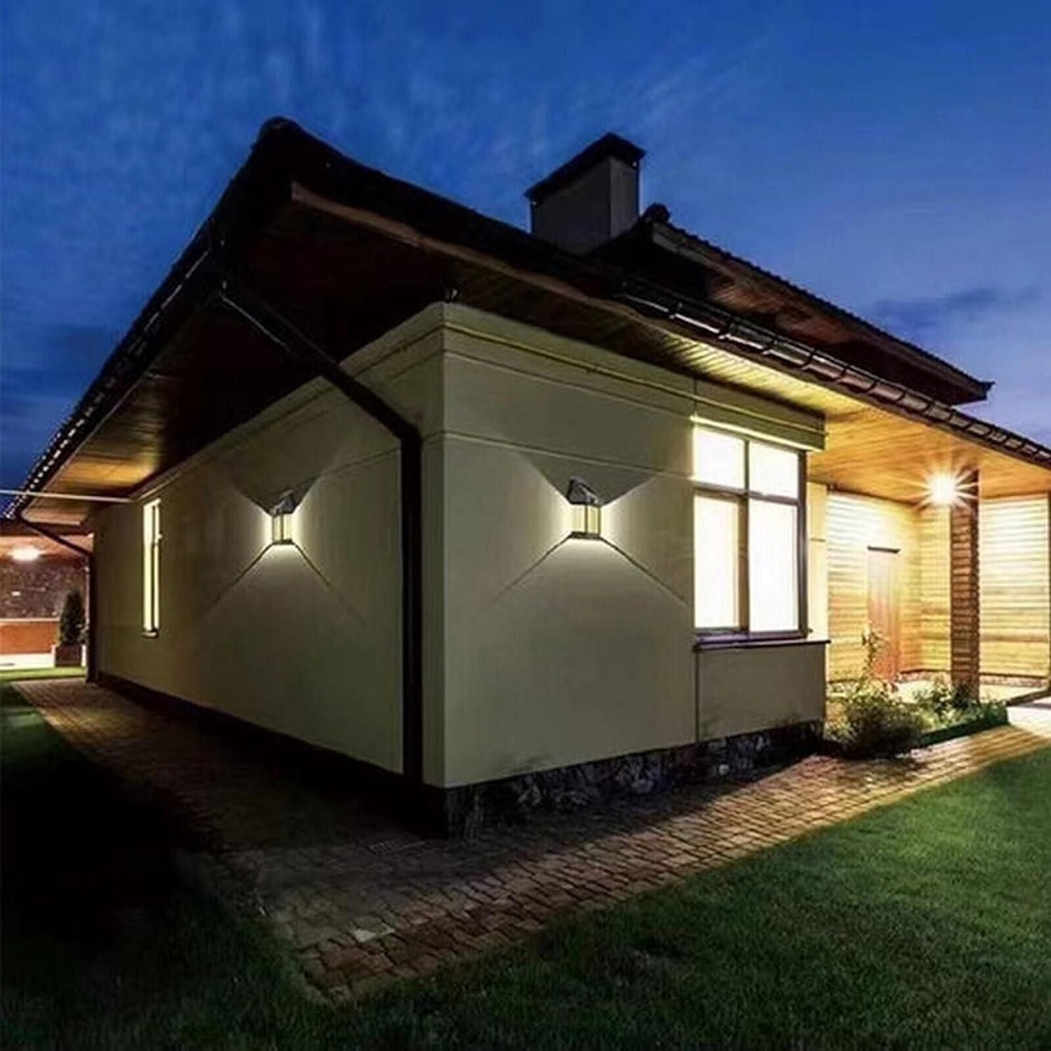 Solar Wall Lights Lamp Outdoor Wireless Dusk To Dawn Porch Lights Fixture