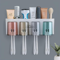Wall-Mounted Plastic Toothbrush Holder