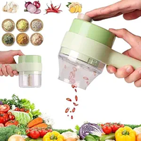 4 in 1 Portable Electric Vegetable Cutter Set | USB Rechargeable Chopper, Slicer & Peeler