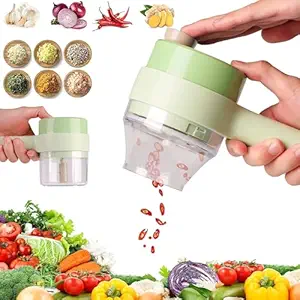 4 in 1 Portable Electric Vegetable Cutter Set | USB Rechargeable Chopper, Slicer & Peeler